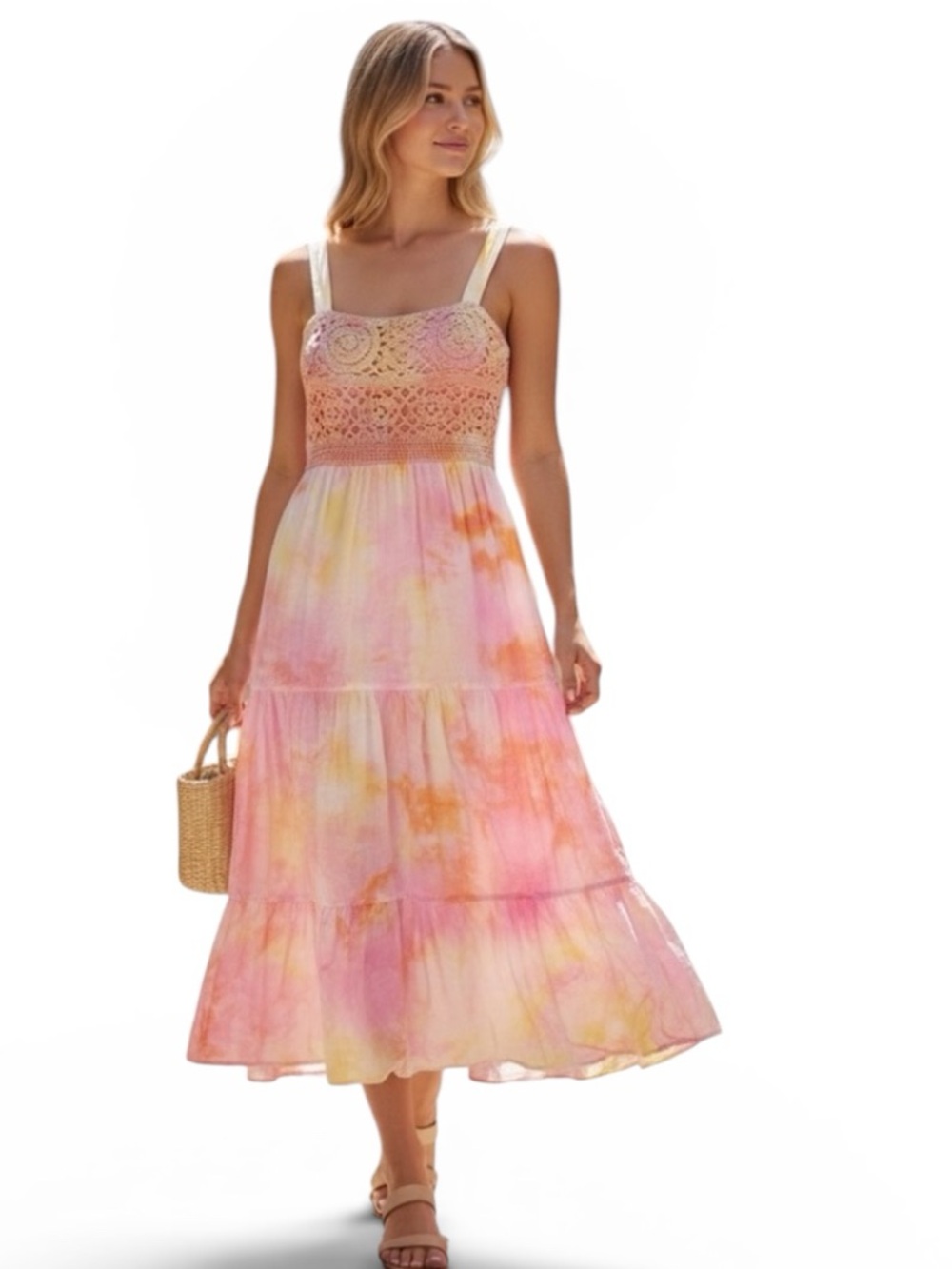 ZARA Pastel Tie Dye Dress